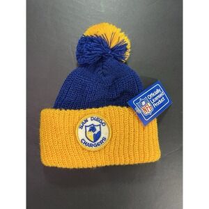 Vintage San Diego Chargers NFL Football Pom Knit Beanie Hat Toddler Size - NWT